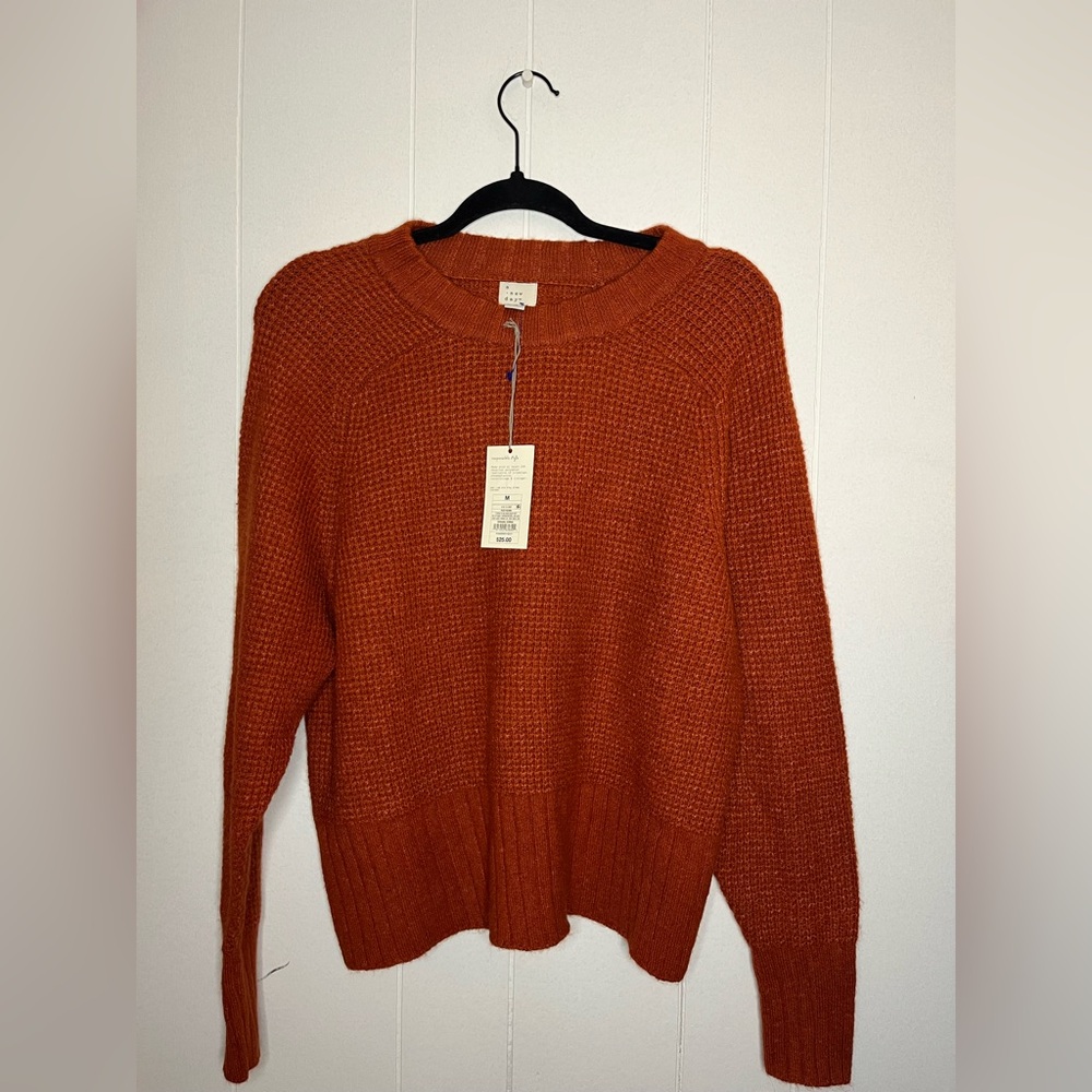 A new day Cozy Orange Sweater